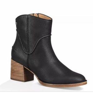 UGG Shoes Ugg Annie Leather Ankle Boots Heels Shoes Size - Main Image